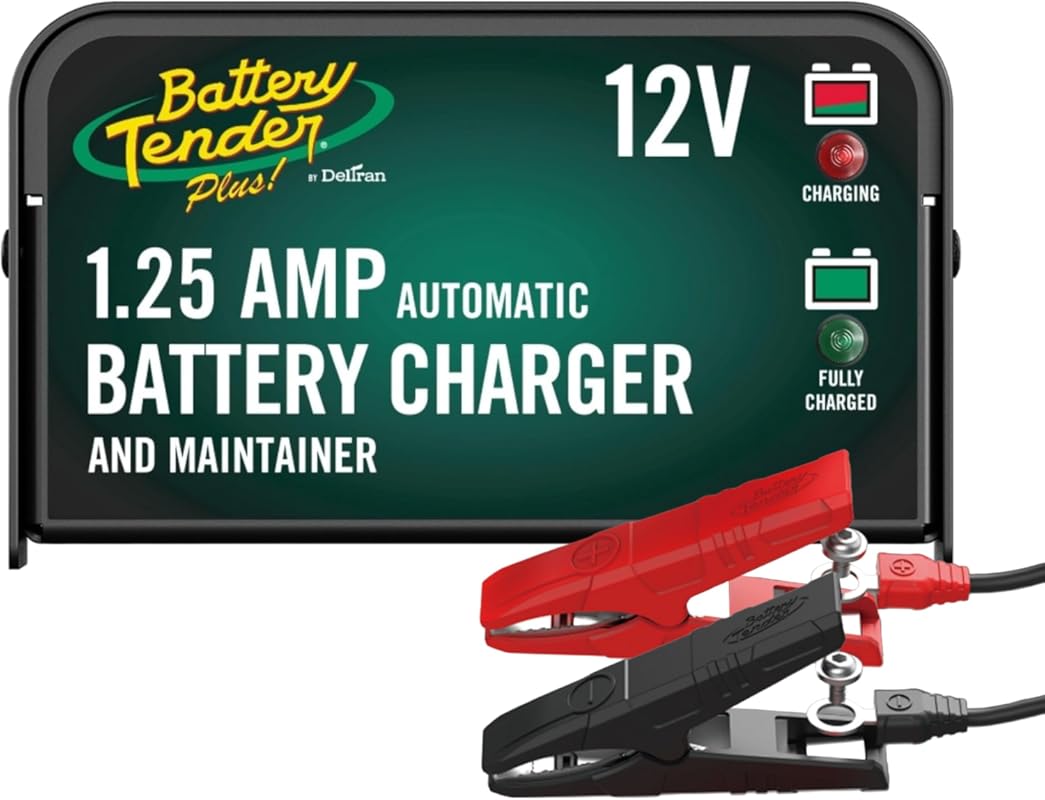 Battery Tender Plus 12V 1.25 AMP Automatic Car and Motorcycle Battery 