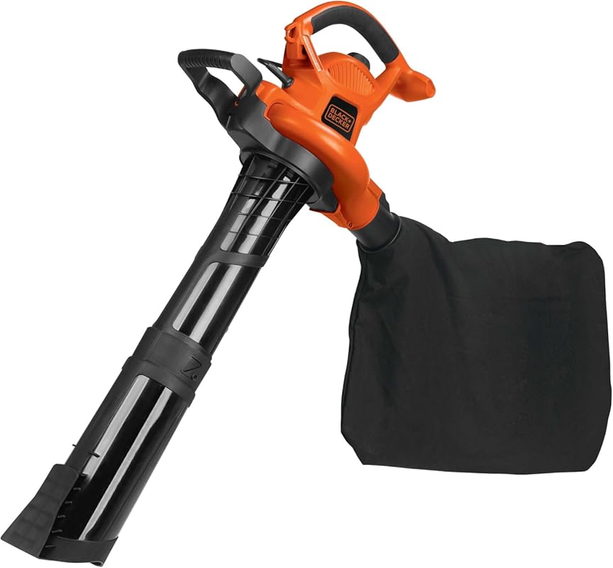 BLACK+DECKER 3-in-1 Electric Leaf Blower, Vacuum, and Mulcher: 12 Amp,