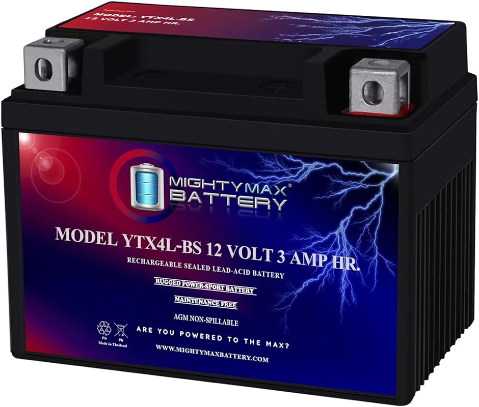 Mighty Max 12 Volt 3 AH SLA AGM Rechargeable Maintenance Free Motorcyc