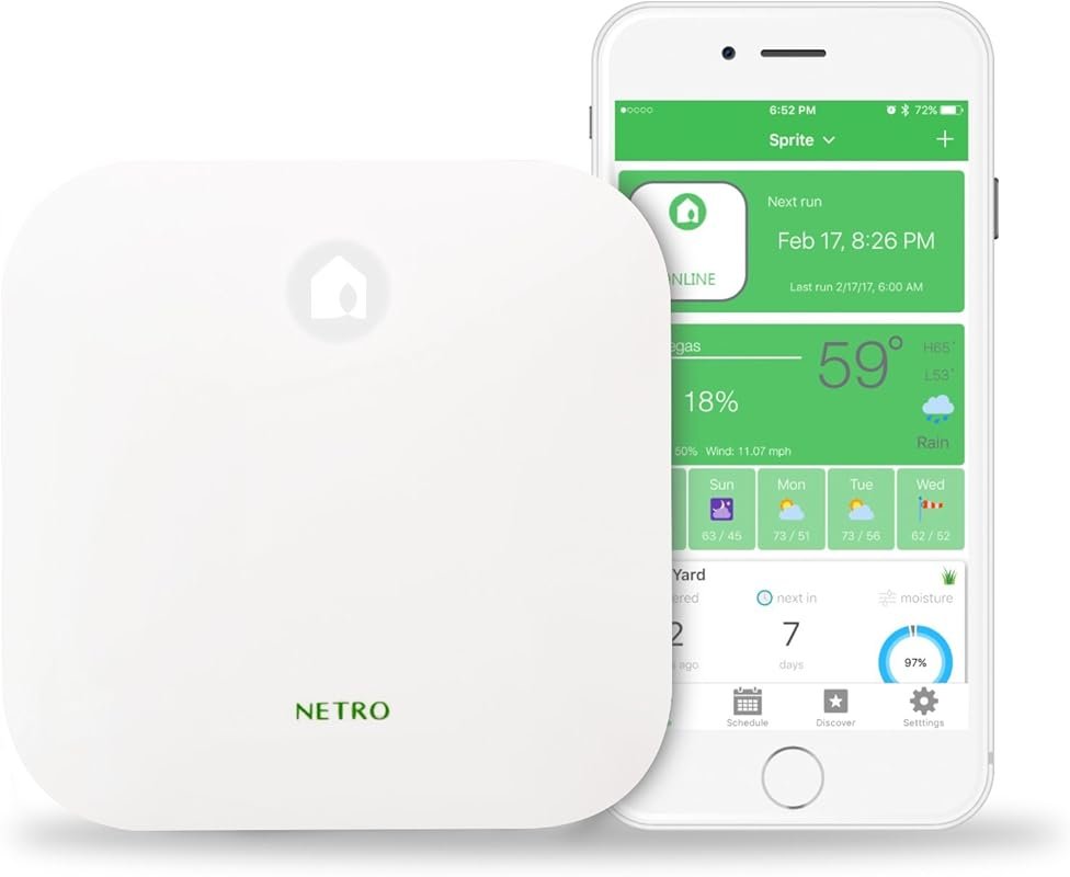 Netro Smart Sprinkler Controller, Pearl White, Sprite