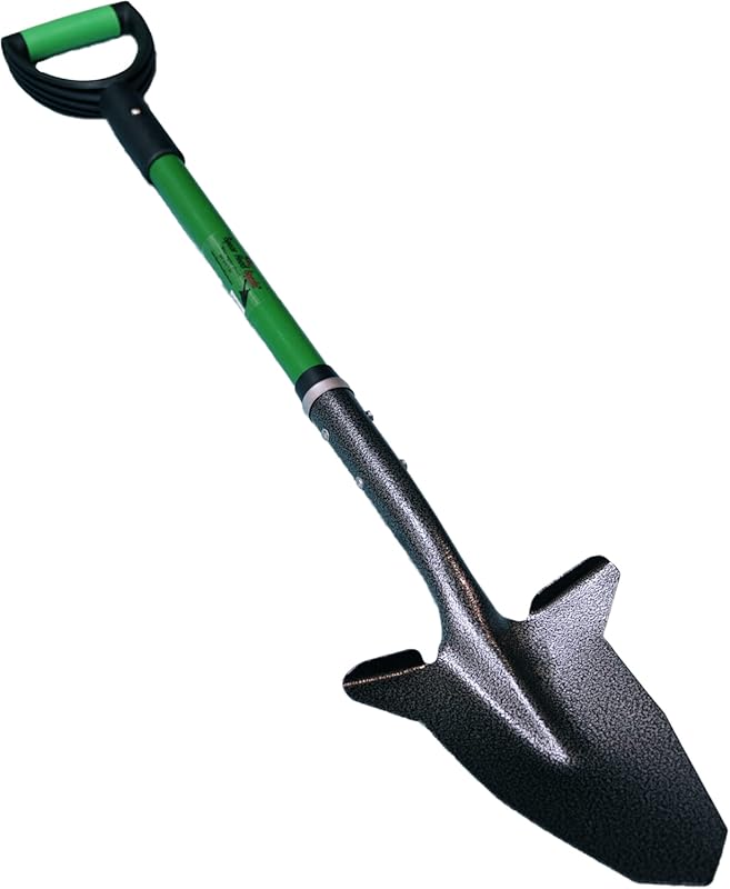 Spear Head Garden Spade Shovel: Beveled Blade, Steel-Reinforced Fiberg