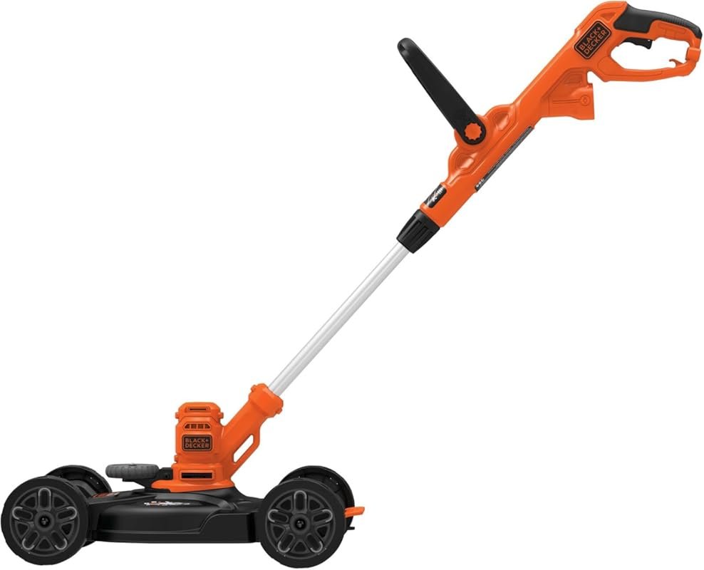BLACK+DECKER 12-Inch Electric Lawn Mower, Weed Eater, and Edger 3-in-1