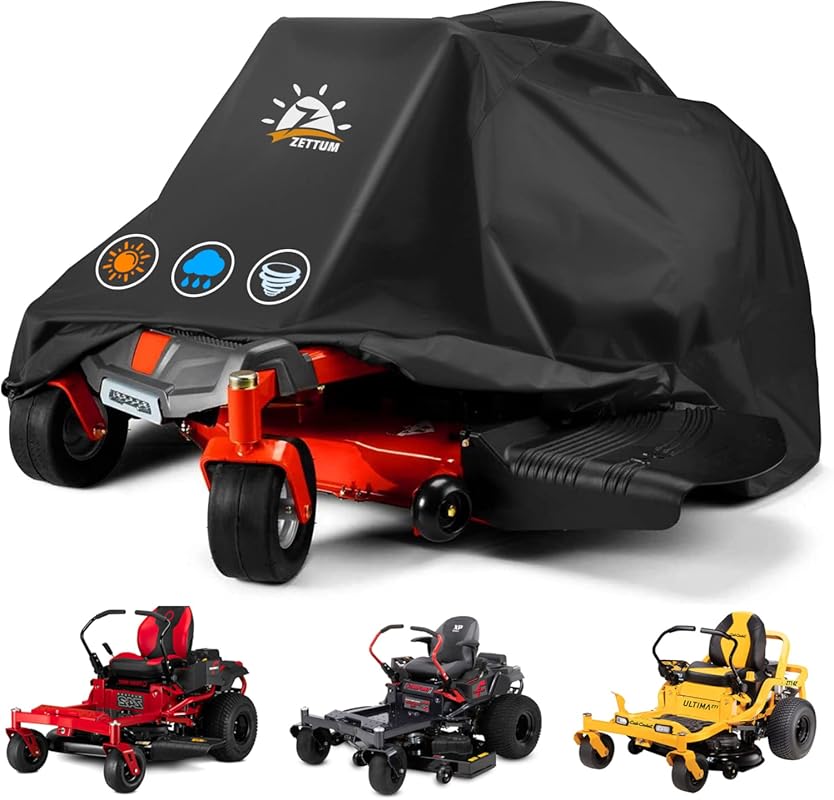 Top 3 60-Inch Zero Turn Mowers: Quality Picks zero turn mower covered with black protective tarp