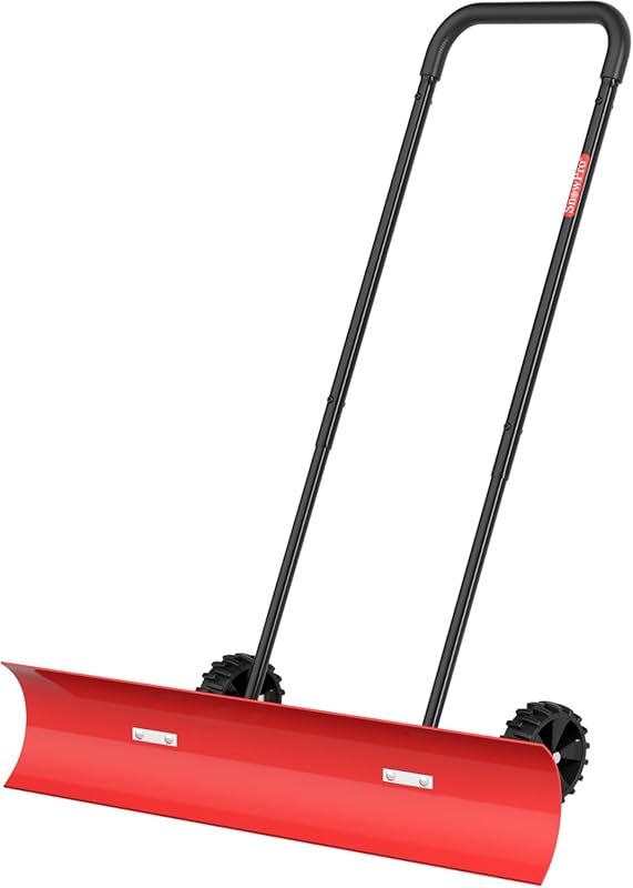 Brewin SnowPro 38 Inch Snow Pusher with Wheels for Efficient Driveway