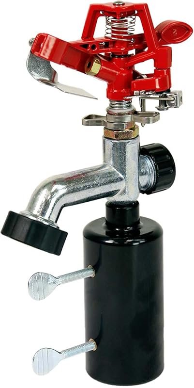 Chapin T-Post Impact Sprinkler, 360-Degree Coverage, Up to 85 ft, for