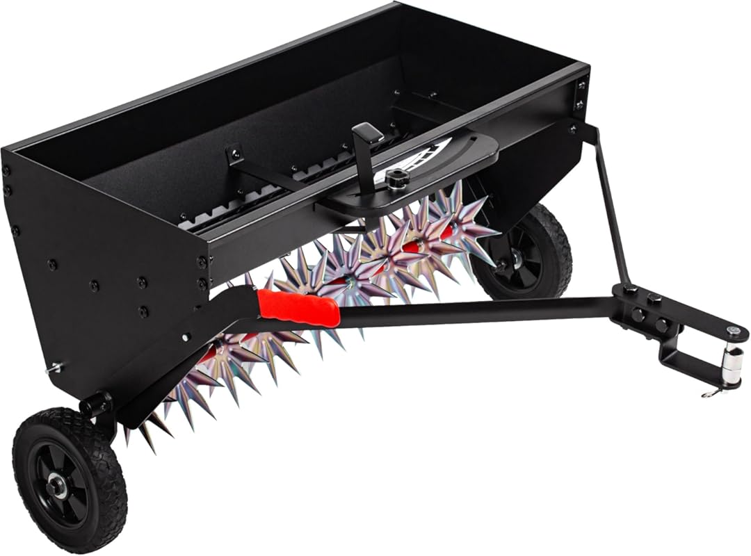 Suchtale Upgrade 40-Inch Tow Behind Spiker Seeder,Combination Tow Spik
