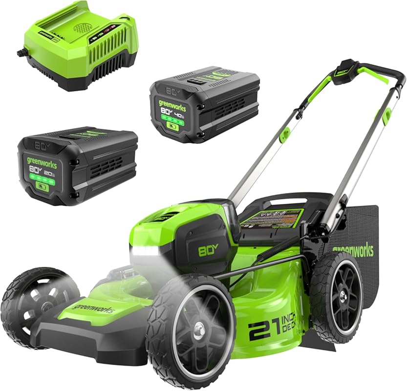 Top 4: Expert Picks for Best 80V Electric Lawn Mowers greenworks 21 inch deck lawn mower with batteries and charger