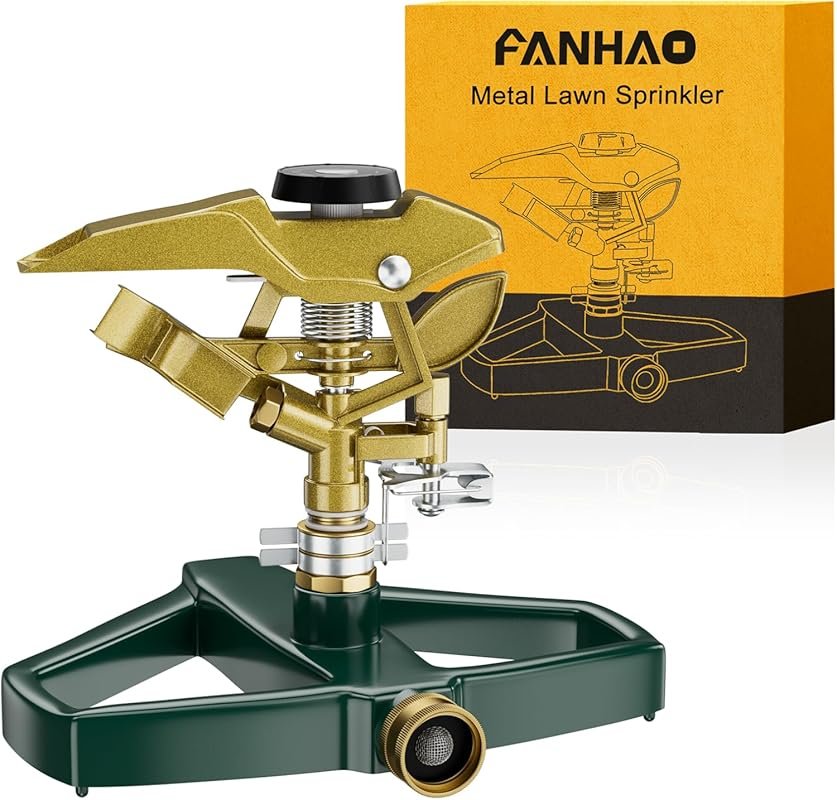 FANHAO Heavy Duty Pulsating Impact Sprinkler with Metal Base for Long 