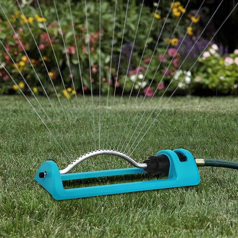 Oscillating Lawn Sprinkler with Brass Nozzles for Long Narrow Lawns an