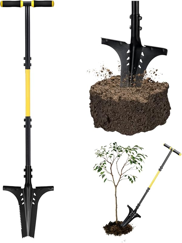 Jardineer Long Handle Root Shovel: Best for Digging and Cutting Tough