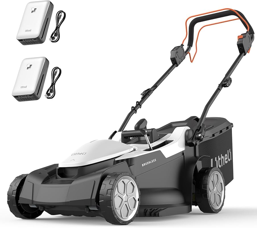 Litheli 18-inch Brushless Cordless Electric Lawn Mower with Self-Prope