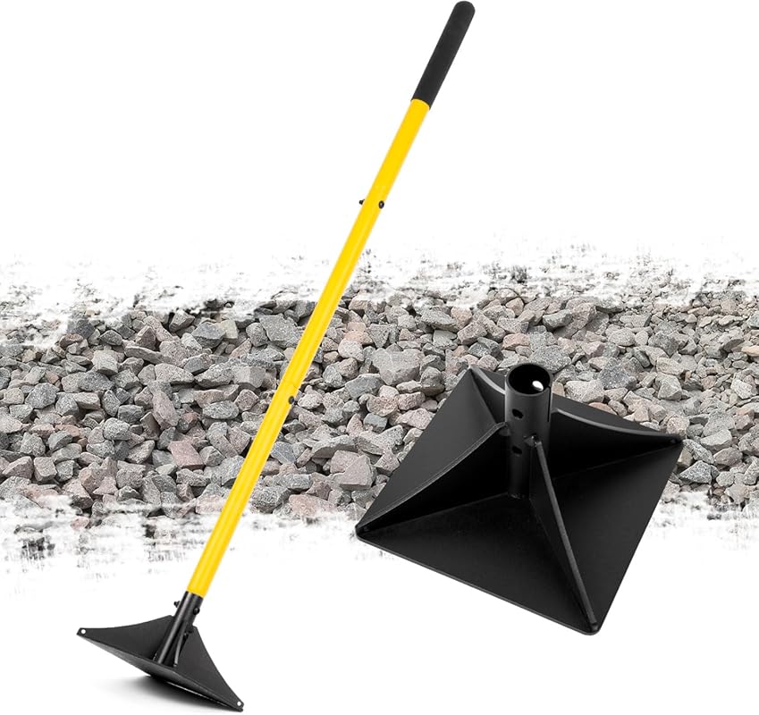 Top 4 Shovels for Perfect Ground Leveling yellow handled tamper tool with black base
