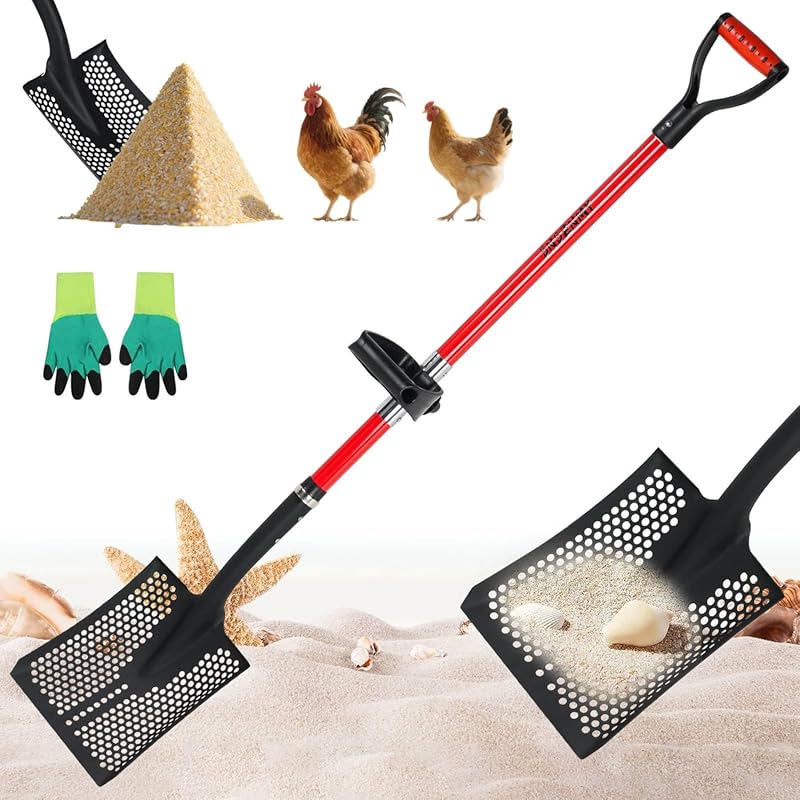 Heavy Duty Sifting Shovel with Ergonomic Grip – Best for Working in We