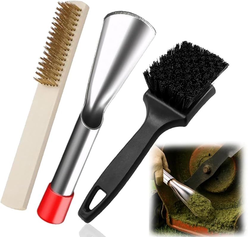 3Pcs Lawn Mower Deck Scraper Cleaner Brush Kit,Lawn Mower Accessories,