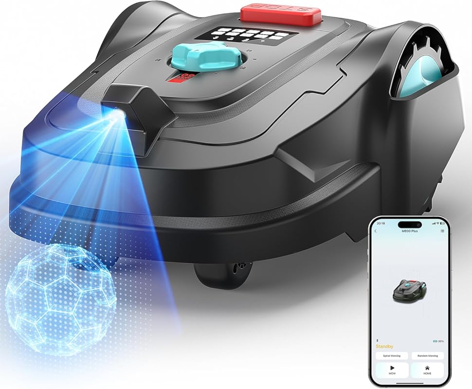 4 Top Chinese Robot Lawn Mowers: Expert Picks & Quality robotic lawn mower with blue light projection and smartphone app