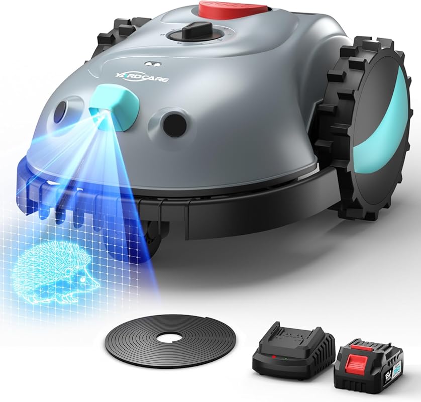 V100 Robot Lawn Mower with HD Vision Navigation, Obstacle Detection, a