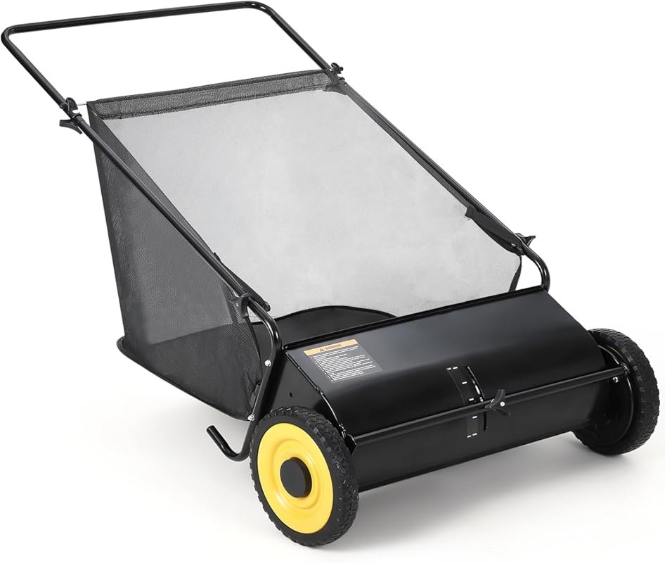 Garvee 26 in Heavy-Duty Push Lawn Sweeper