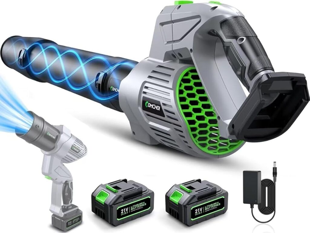 Top 4 Elite Lawn Blower Attachments for Riding Mowers Cordless leaf blower with batteries and charger
