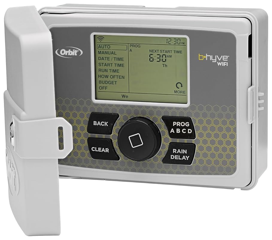3 Top Smart Sprinkler Controllers: Expert Picks Orbit b-hyve WiFi sprinkler controller with digital display