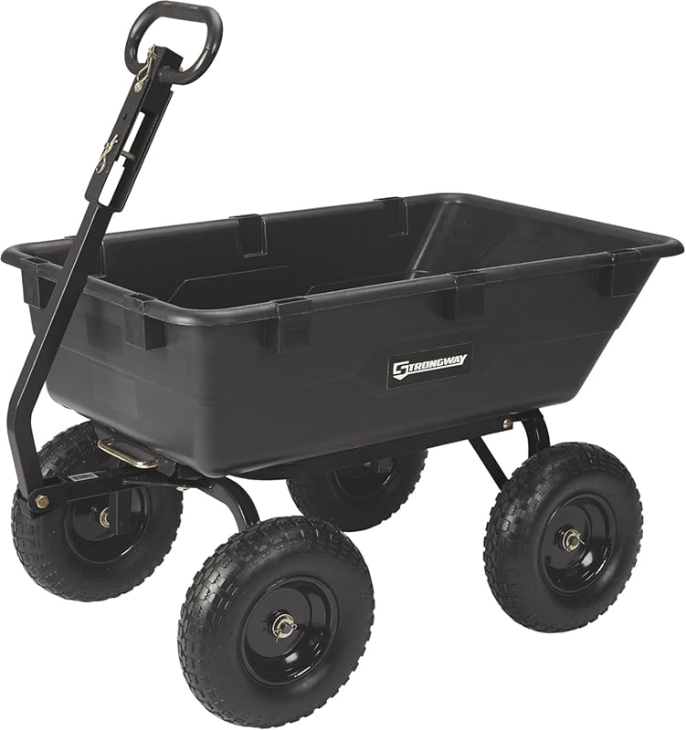 Strongway Poly Garden Wagon - 1200 lb capacity, 44 inch length, 26 inc