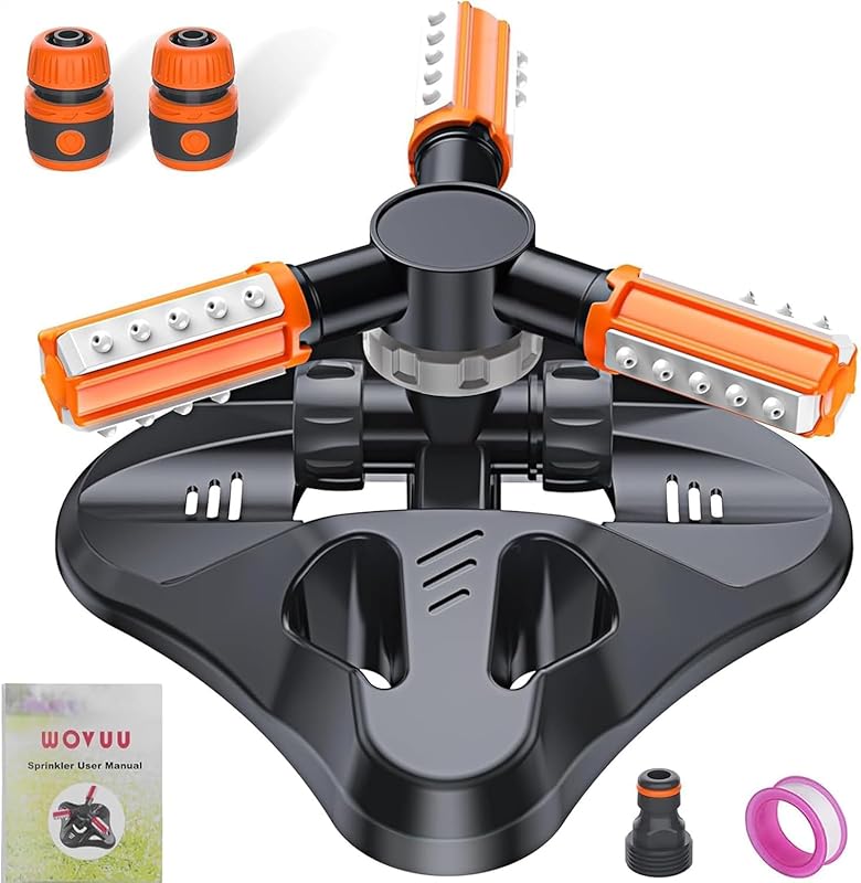 Garden Sprinkler,Upgrade Lawn Sprinklers Automatic 360 Degree Rotating