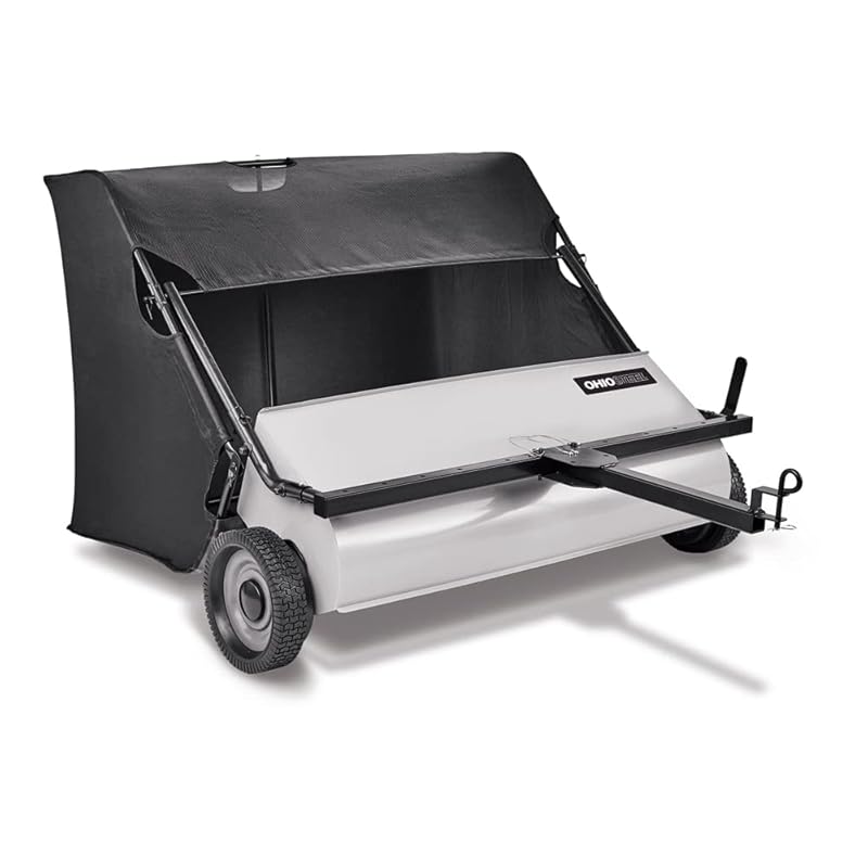 Top 7 Lawn Sweepers for Black Walnuts: Expert Picks tow behind lawn sweeper with black collection bag