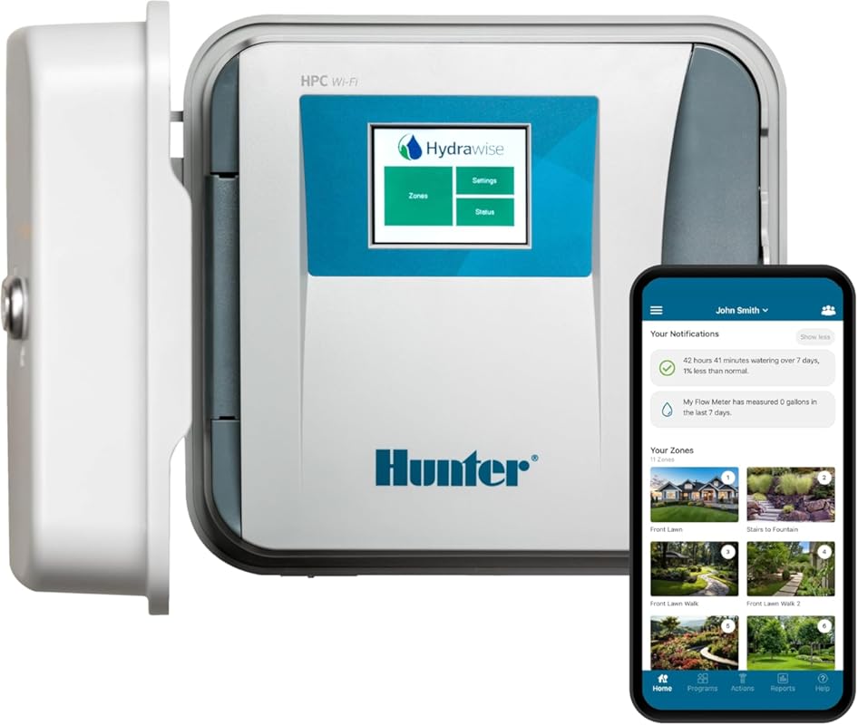 Hunter Hydrawise HPC400 Smart WiFi 4-Zone Irrigation Controller, App C