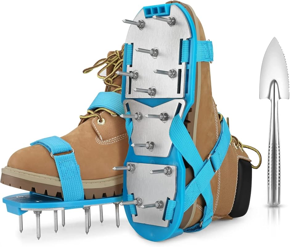Fully Assembled Lawn Aerator Shoes: A Durable Yard Tool for Aerating G