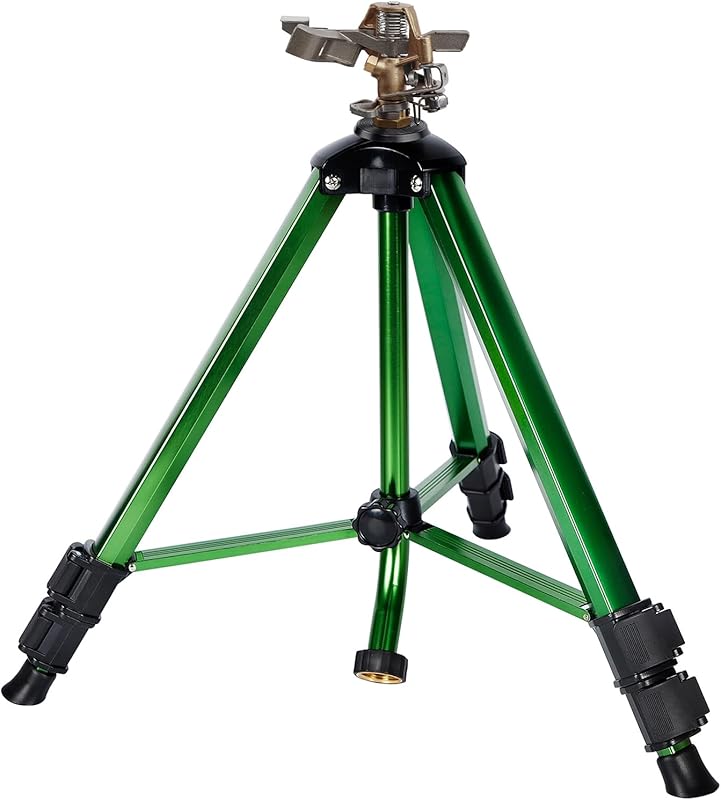 Biswing Heavy Duty Impact Sprinkler on Tripod: 360° coverage, durable