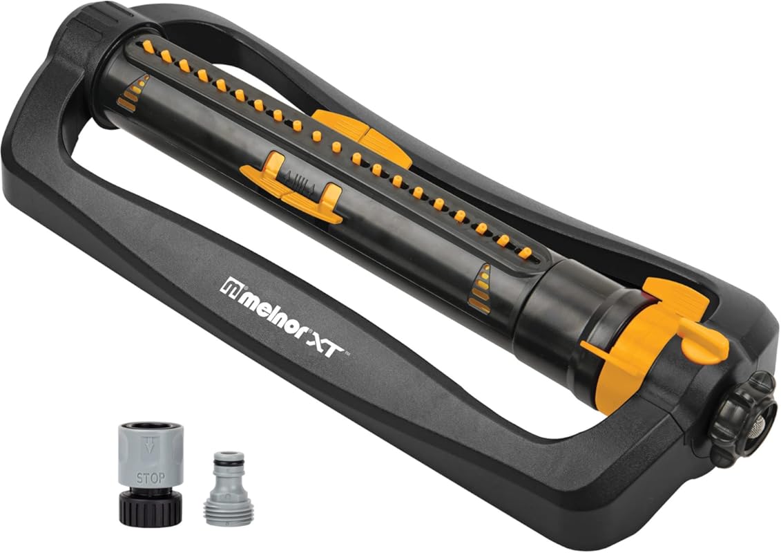 Melnor XT Turbo Oscillating Sprinkler covers 4500 sq. ft. with 3-way a