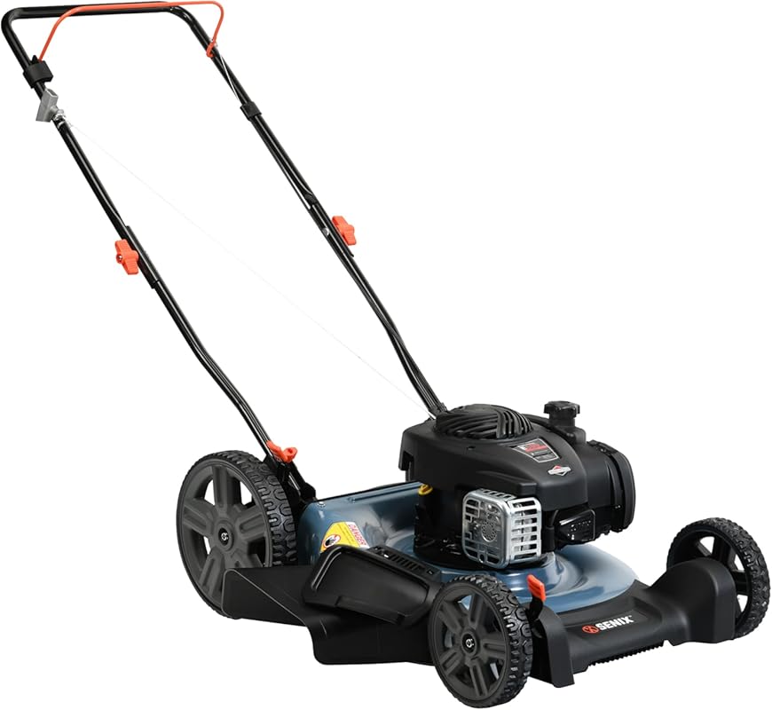 SENIX 21-Inch Gas Push Lawn Mower with 140 cc 4-Cycle Briggs & Stratto