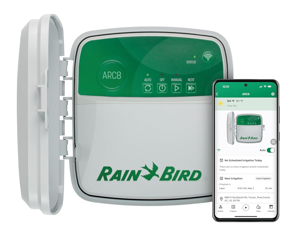 7 Top Smart Sprinkler Controllers for a Perfect Lawn Rain Bird ARC8 irrigation controller with smartphone app