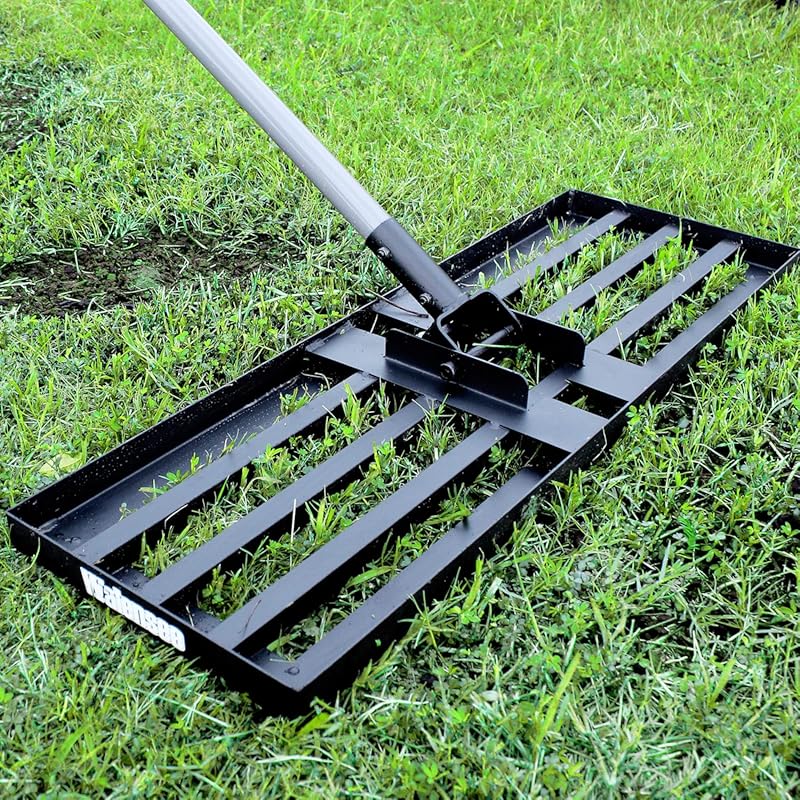 Walensee Heavy Duty Lawn Leveling Rake for Easy Yard, Garden, and Golf