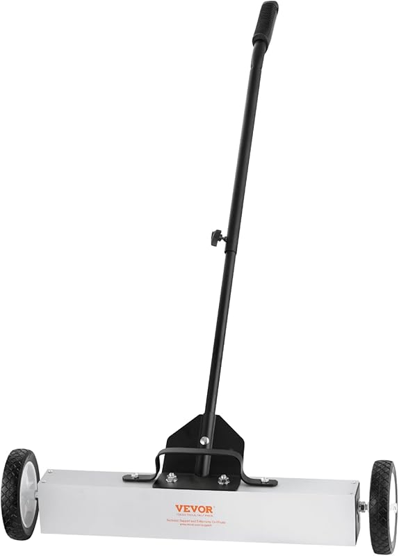 VEVOR 50Lbs Rolling Magnetic Sweeper with Wheels, Push-Type Magnetic P