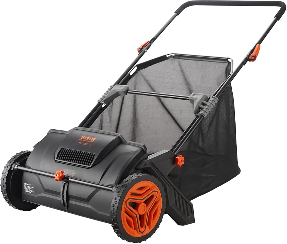 VEVOR 21-inch push lawn sweeper for effective pine needle and leaf col