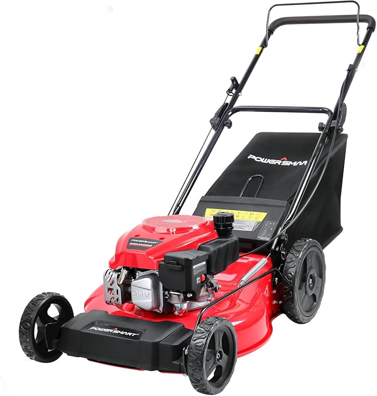 PowerSmart 21-inch Gas Lawn Mower: 144cc OHV Engine, 2-in-1 Push Mower