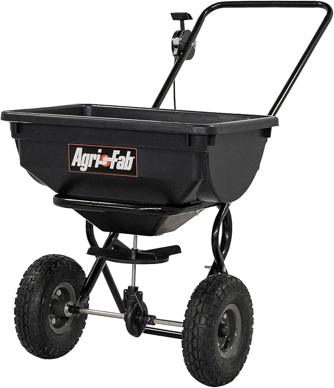 Agri-Fab 85 lb. Push Lawn Broadcast Spreader with Easy Cable Control f