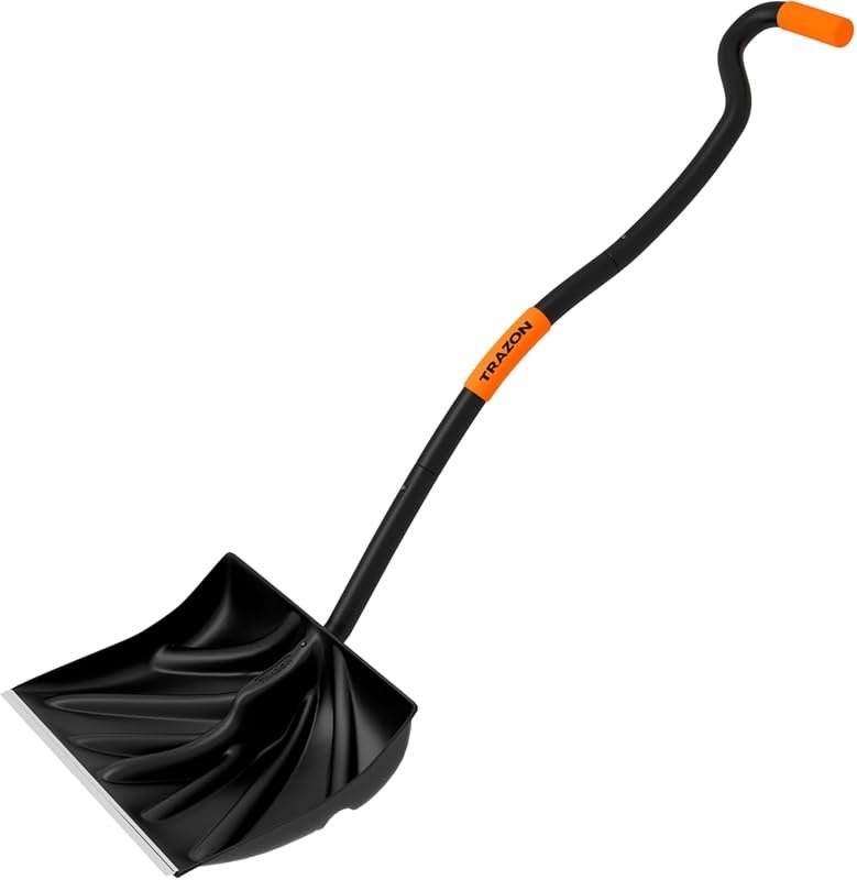 Snow Shovel Heavy Duty for Driveway with Ergonomic Handle to Use Witho