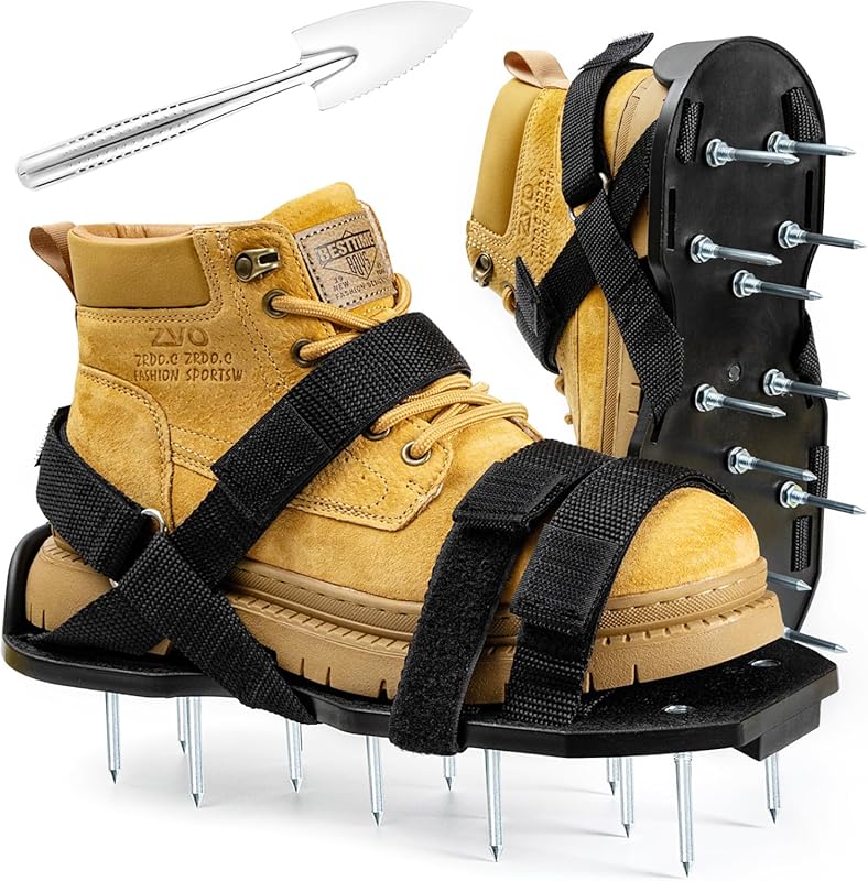 Free-Installation Grass Aeration Shoes with Stainless Steel Shovel and