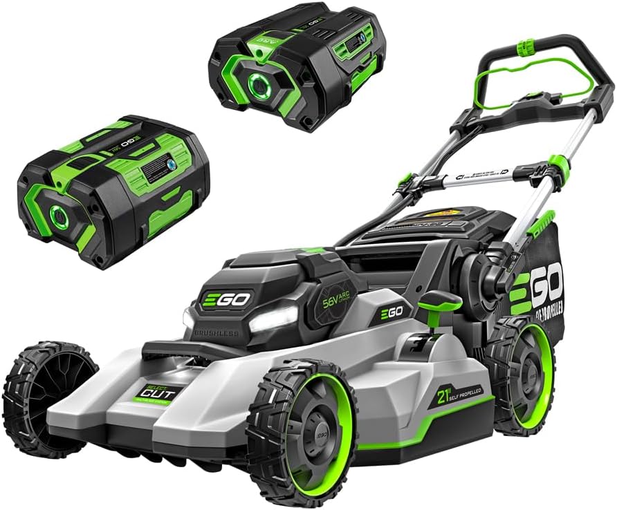 21-Inch Self-Propelled Lawn Mower Kit with Battery, Rapid Charger, and