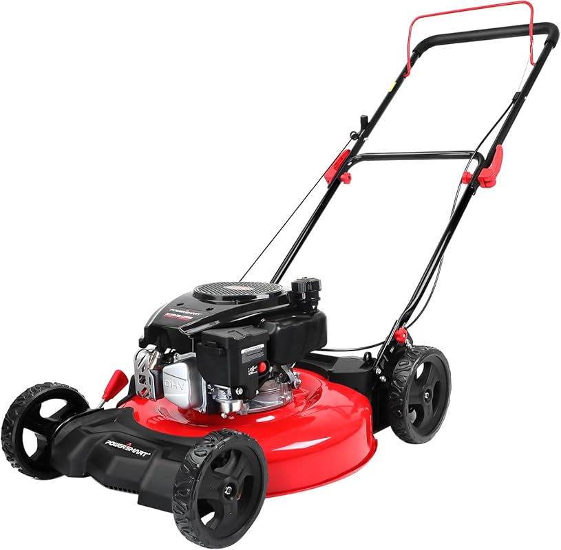 PowerSmart 21 in. Gas Push Lawn Mower for Mulching and Side-Discharge 