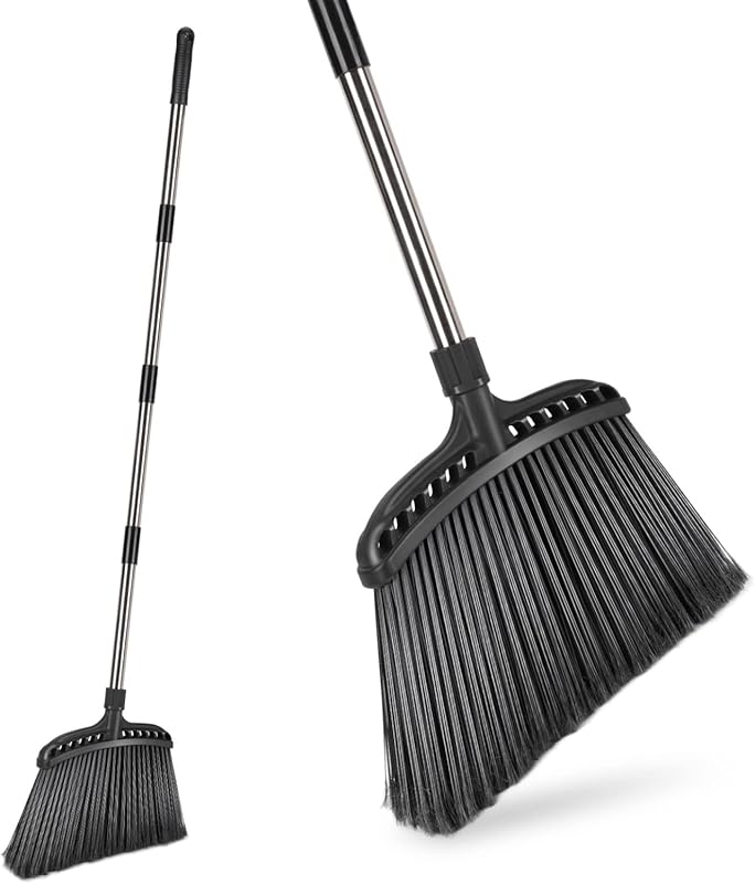 Masthome Heavy Duty Outdoor Broom with hard bristles for tough yard ta