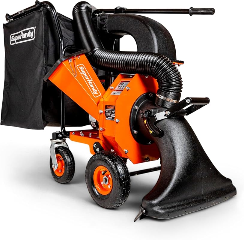 SuperHandy 7 HP Gas Leaf Vacuum and Wood Chipper with 6 Bushel Bag