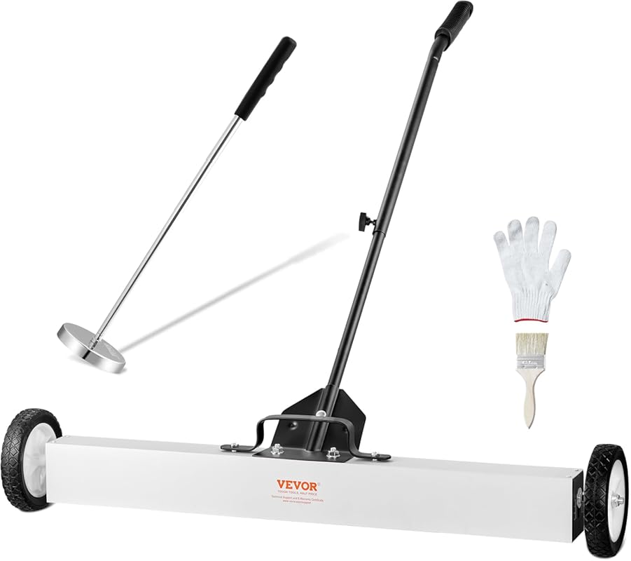 VEVOR 36-Inch Magnetic Sweeper for efficient pickup of workshop and ya