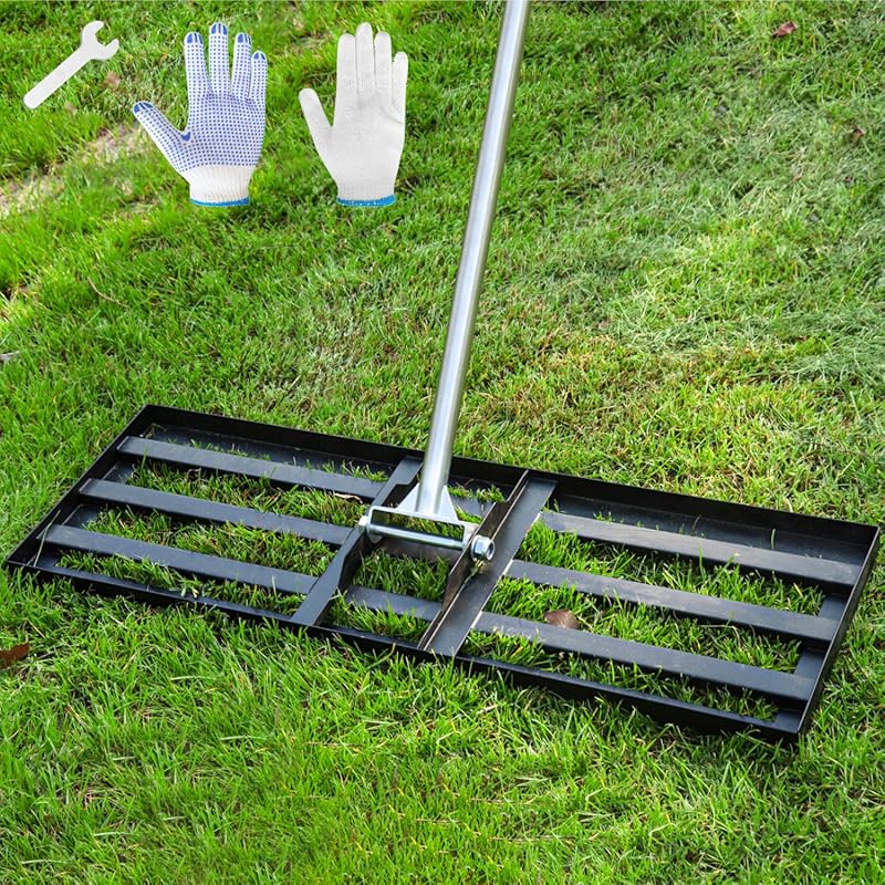 VEVOR 36-inch Extra Wide Heavy-Duty Lawn Leveling Rake for Large Yard