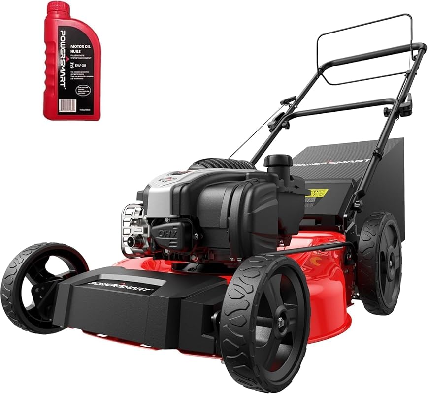 PowerSmart 21-Inch Self-Propelled Gas Lawn Mower with 140cc Engine and