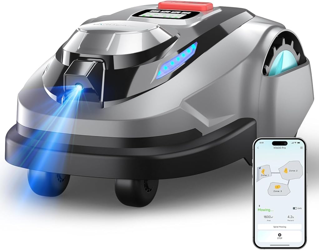N1600 PRO Wireless Robot Lawn Mower with RTK and Vision Navigation for