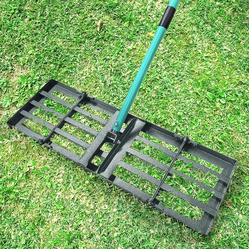 Breeze Touch Lawn Leveling Rake 48x10 Weighted & Collapsible Plate, He