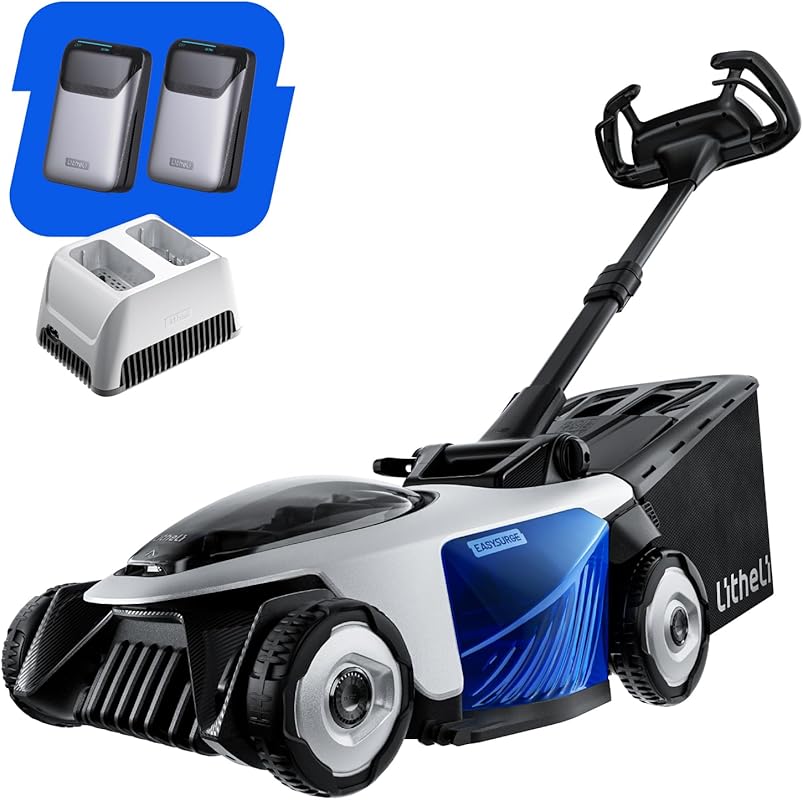 Electric Lawn Mower, Self-propelled Lawn Mower Cordless 40V 18.5