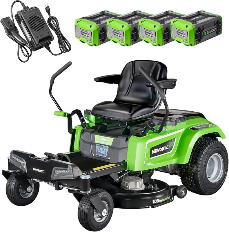 Best Heavy Duty 54V Cordless Electric Riding Zero Turn Lawn Mower for